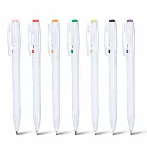 Caneta Plástica Personalizada | Dimensões (L x A x P): 1.6 x 13.6 x 1.3 | Peso = 8 g