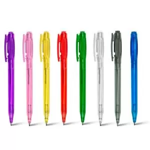 Caneta Plástica Personalizada | Dimensões (L x A x P): 1.6 x 13.6 x 1.4 | Peso = 8 g