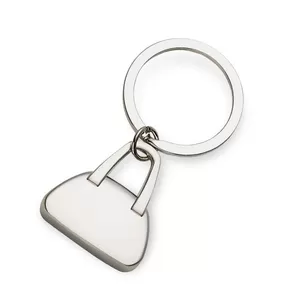 Chaveiro de Metal Formato Bolsa Personalizado | Dimensões (L x A x P): 3.4 x 7.0 x 1.8 | Peso = 35 g