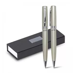 Conjunto De Caneta E Lapiseira Personalizada | Dimensões (L x A x P): 6.5 x 18.0 x 2.6 | Peso = 120 g