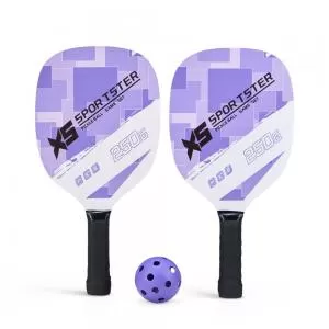 Kit de Raquetes Pickleball 3 Peças Personalizada | Dimensões (L x A x P): 19.5 x 39.5 x 7.2 | Peso = 500 g
